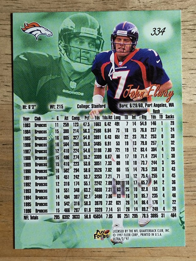 1997 Ultra #334 John Elway