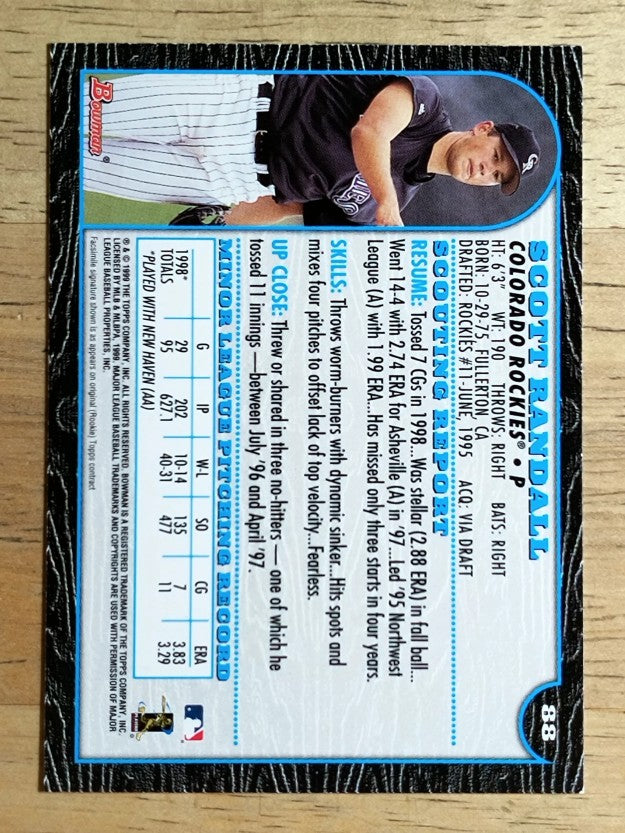 1999 Bowman #88 Scott Randall