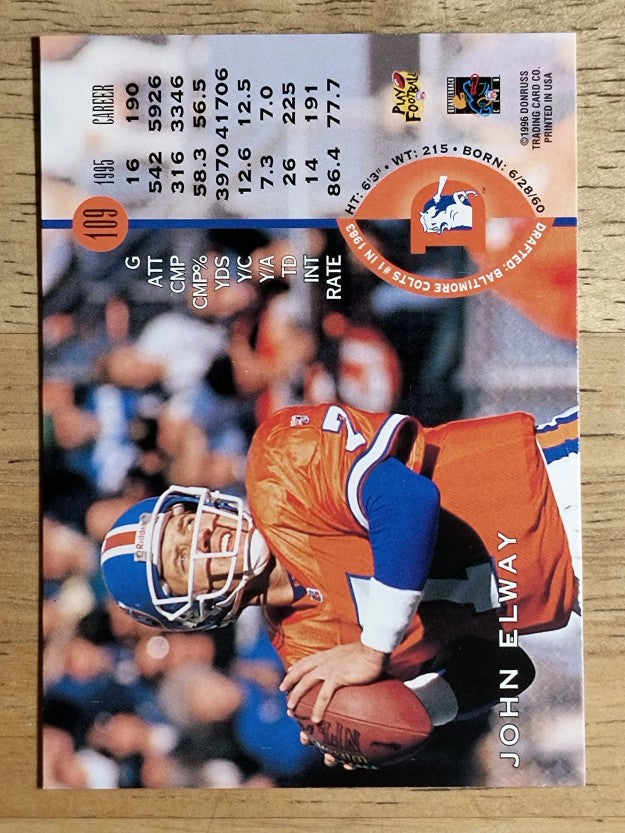 1996 Leaf #109 John Elway