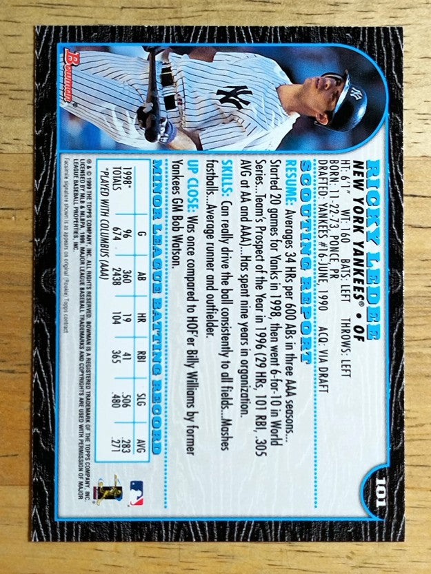 1999 Bowman #101 Ricky Ledee