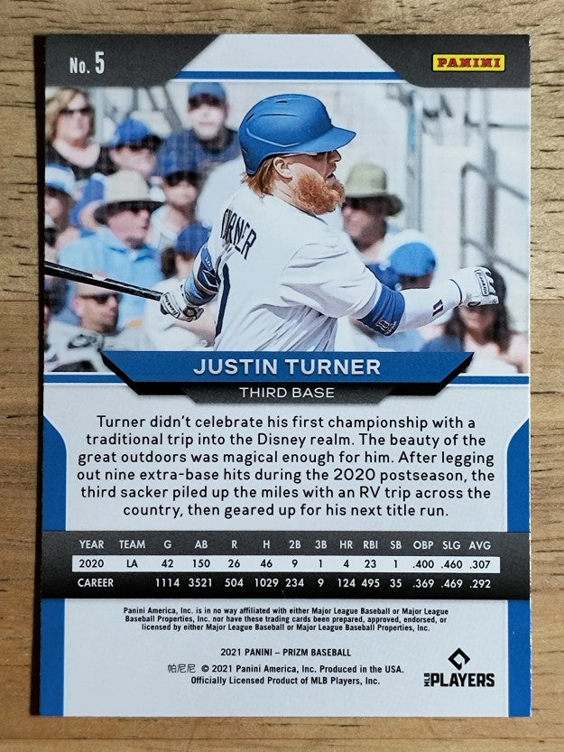 2021 Panini Prizm #5 Justin Turner
