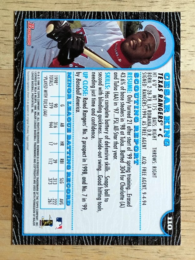 1999 Bowman #110 Cesar King