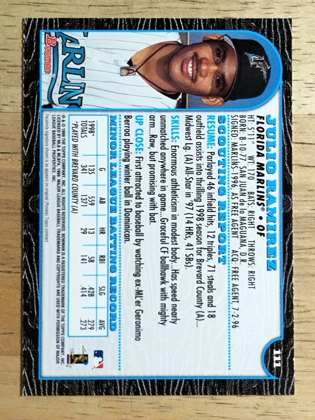 1999 Bowman #111 Julio Ramirez