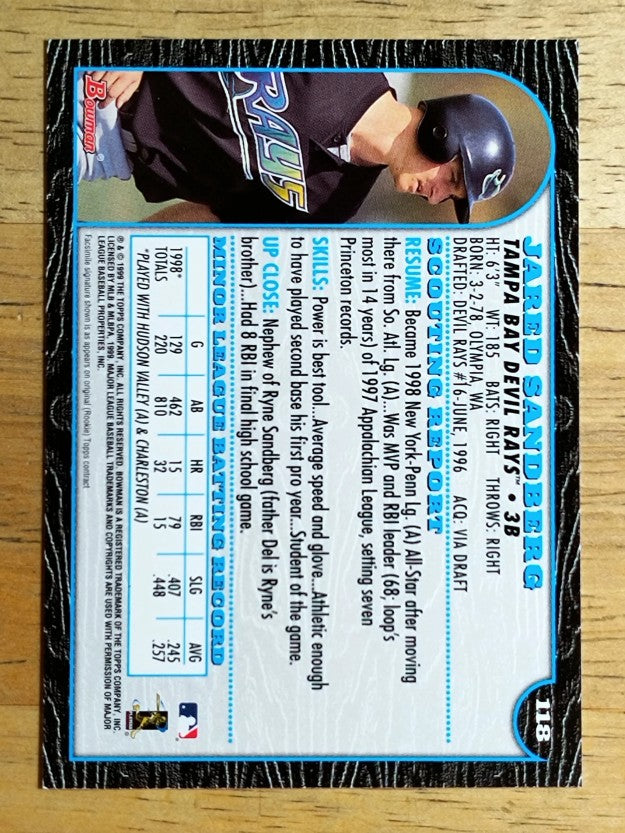 1999 Bowman #118 Jared Sandberg