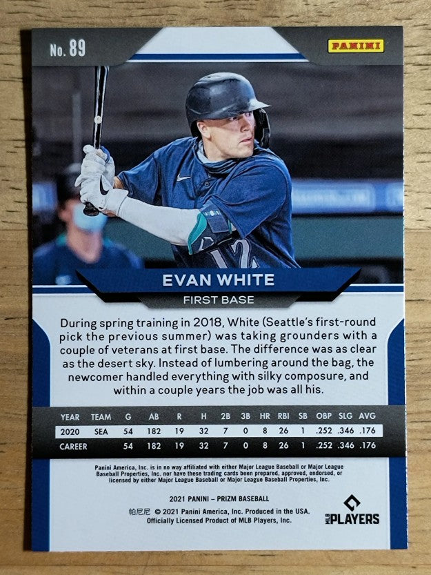 2021 Panini Prizm #89 Evan White RC