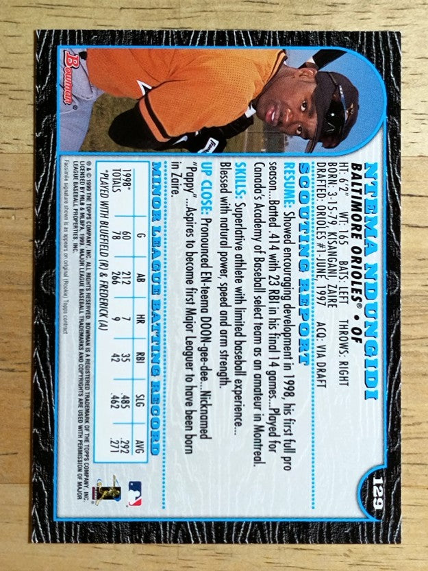 1999 Bowman #129 Ntema Ndungidi