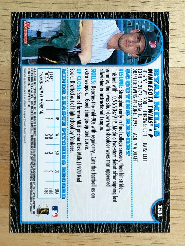 1999 Bowman #131 Ryan Mills RC
