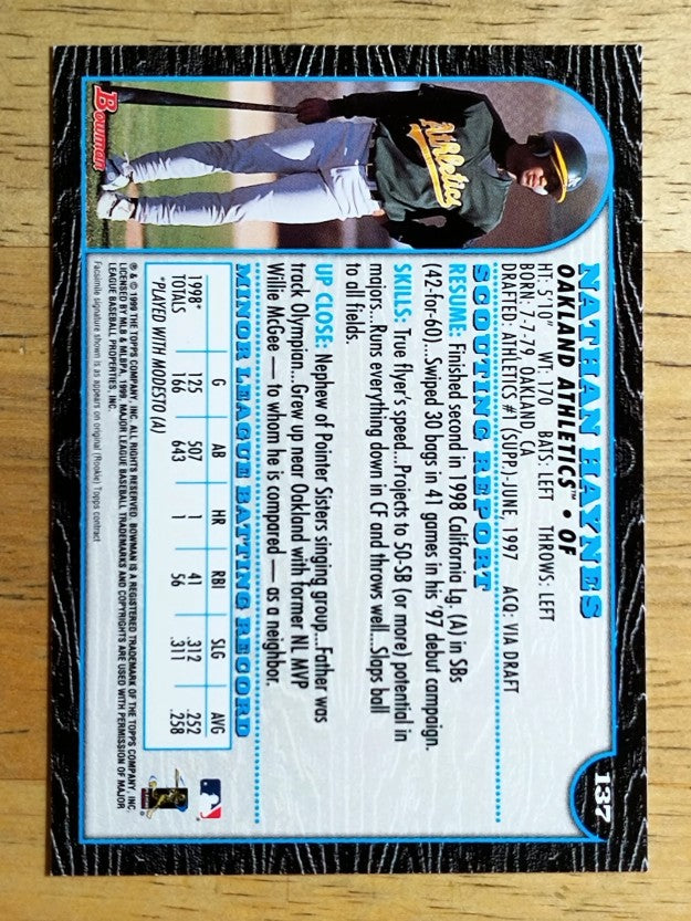 1999 Bowman #137 Nathan Haynes