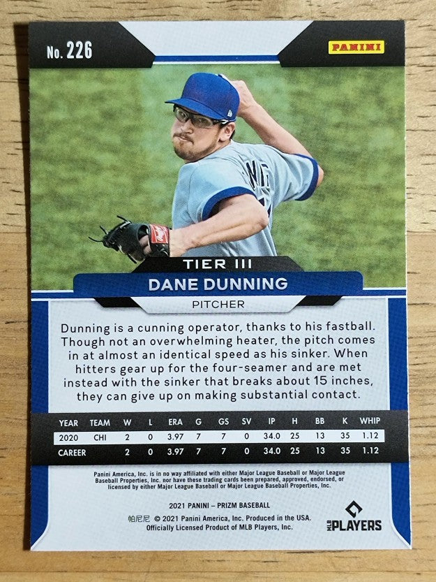 2021 Panini Prizm #226 Dane Dunning RC