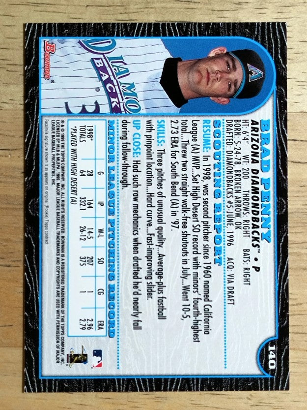 1999 Bowman #140 Brad Penny
