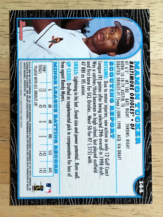 1999 Bowman #144 Mamon Tucker RC