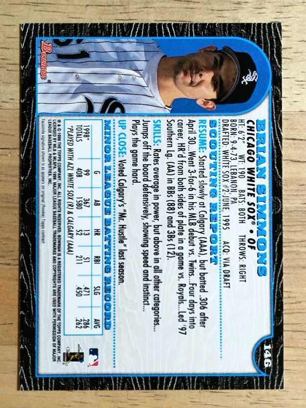 1999 Bowman #146 Brian Simmons