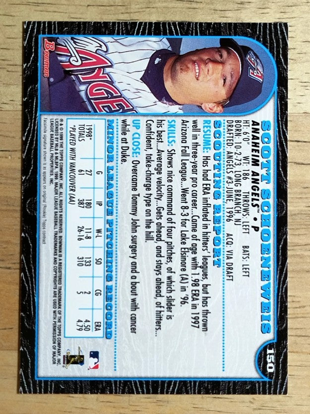 1999 Bowman #150 Scott Schoeneweis