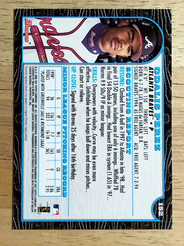 1999 Bowman #152 Odalis Perez