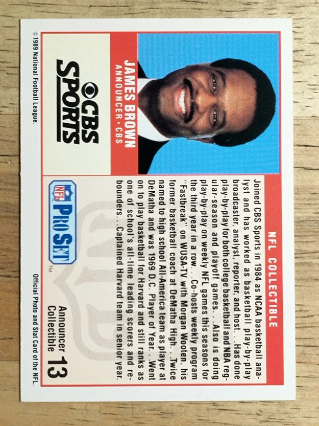 1989 Pro Set Announcers #13 James Brown ANN