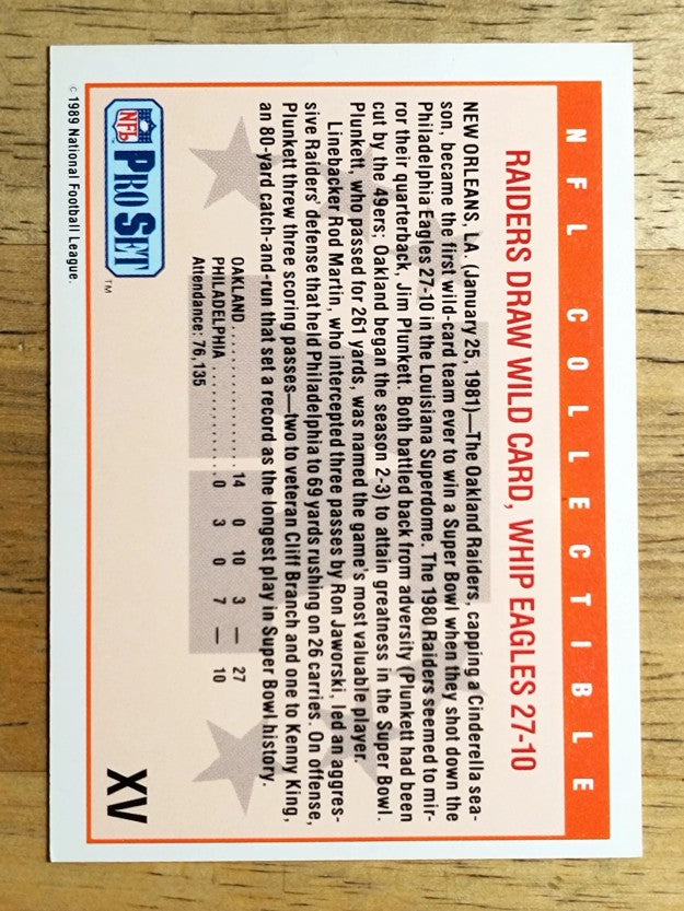 1989 Pro Set Super Bowl Logos #15 Super Bowl XV