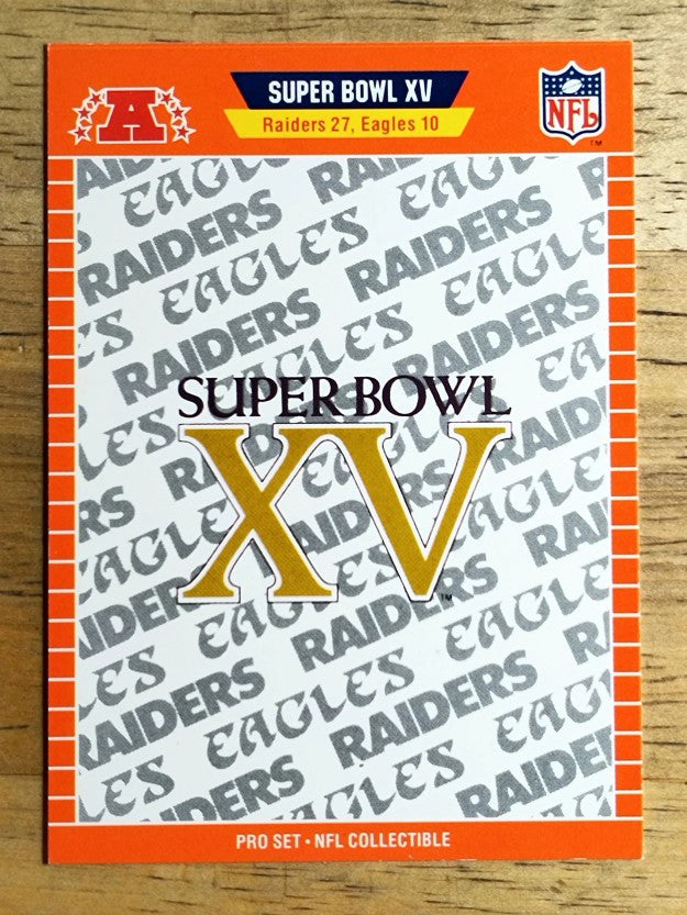 1989 Pro Set Super Bowl Logos #15 Super Bowl XV