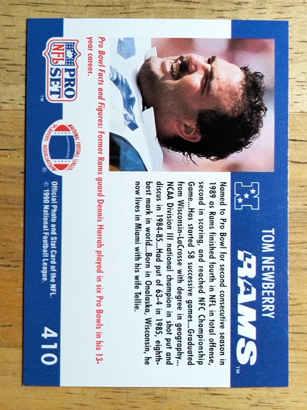 1990 Pro Set #410 Tom Newberry PB