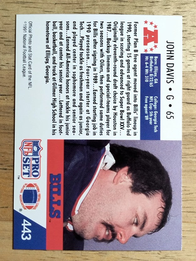 1991 Pro Set #443 John Davis RC