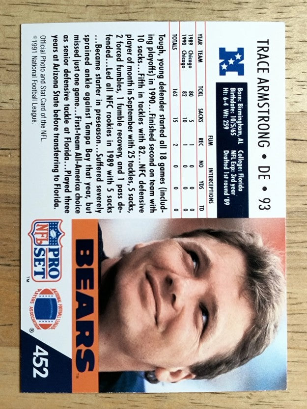 1991 Pro Set #452 Trace Armstrong