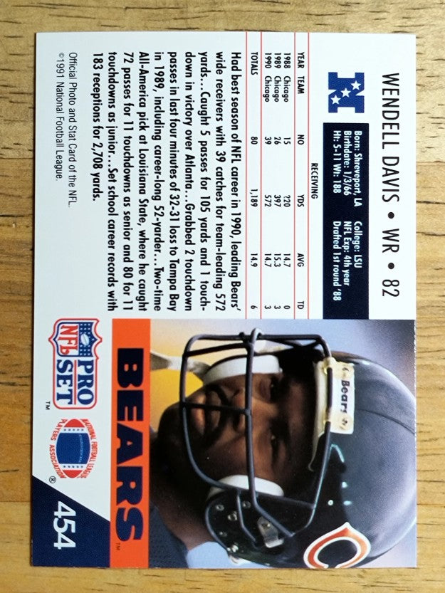 1991 Pro Set #454 Wendell Davis