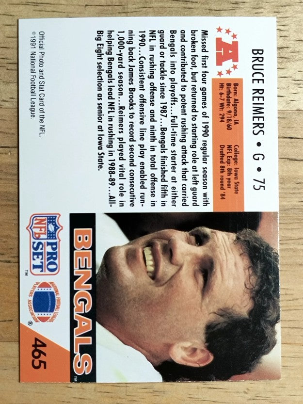 1991 Pro Set #465 Bruce Reimers