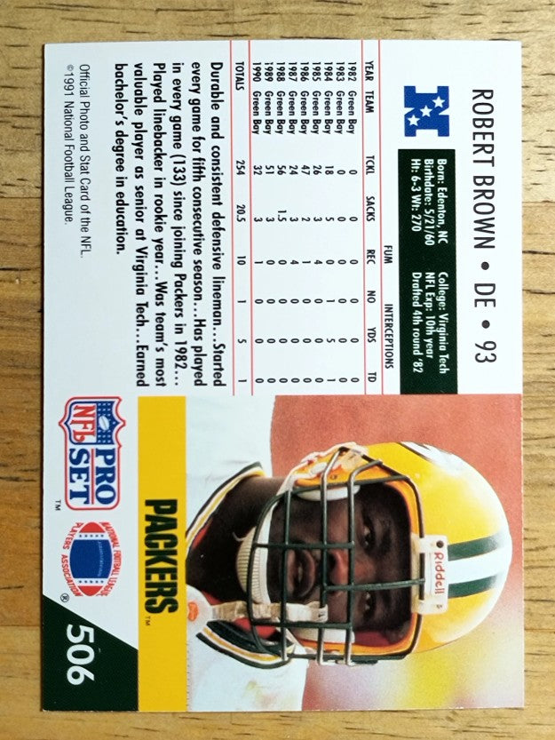 1991 Pro Set #506 Robert Brown