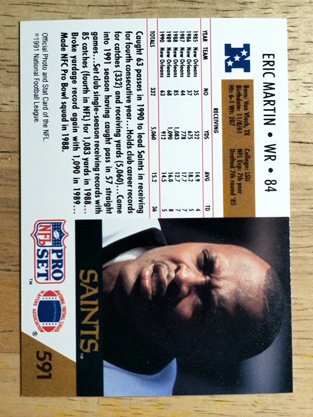 1991 Pro Set #591 Eric Martin
