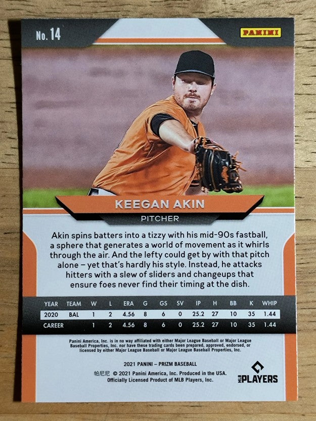 2021 Panini Prizm #14 Keegan Akin RC