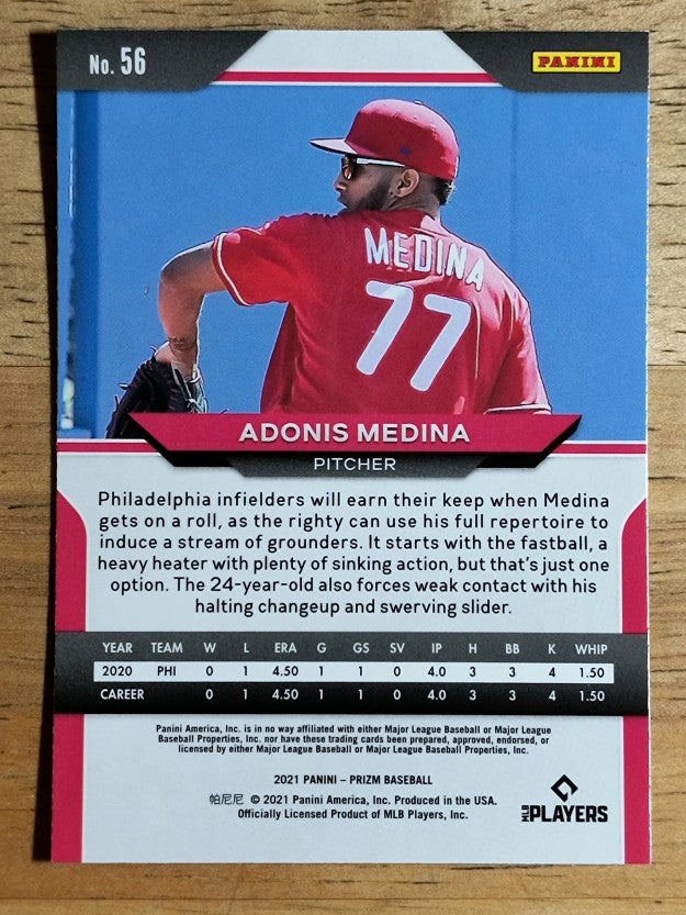 2021 Panini Prizm #56 Adonis Medina RC