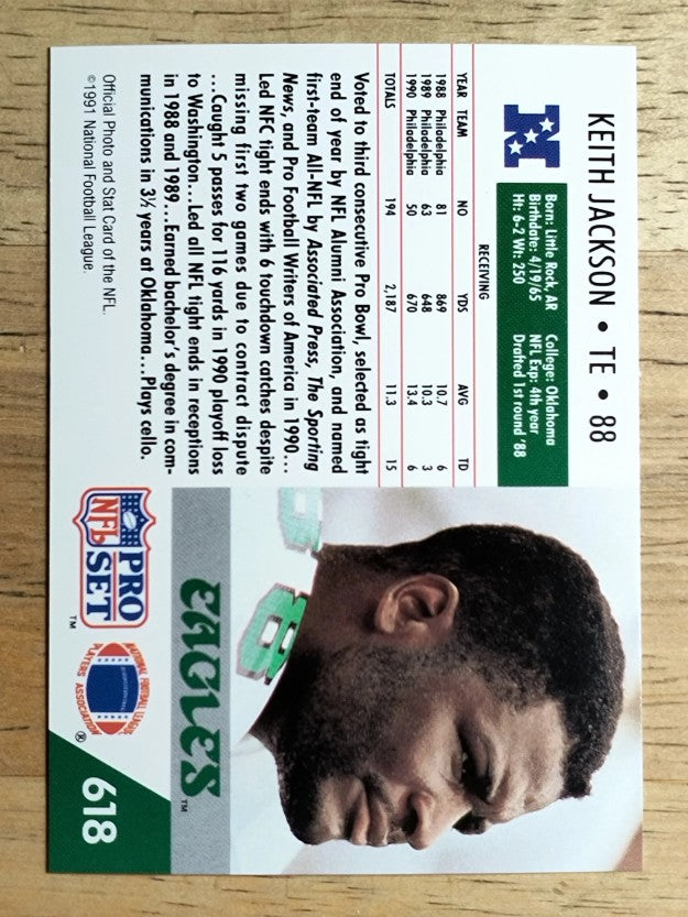 1991 Pro Set #618 Keith Jackson