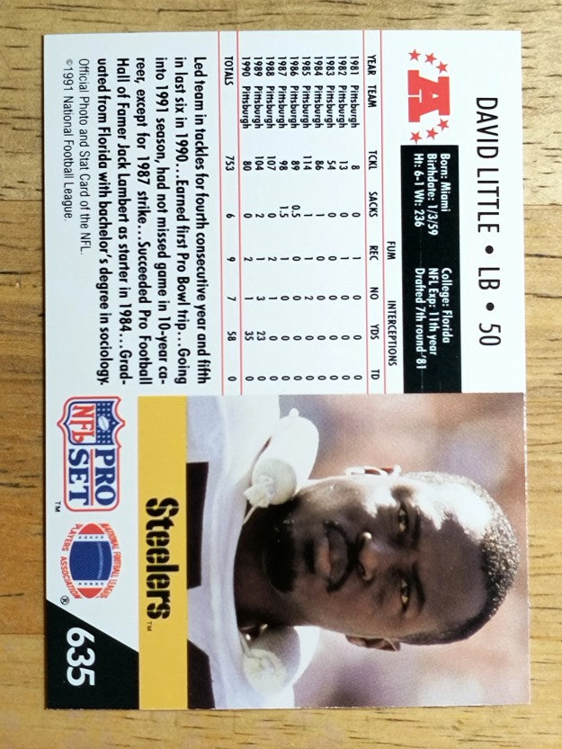 1991 Pro Set #635 David Little