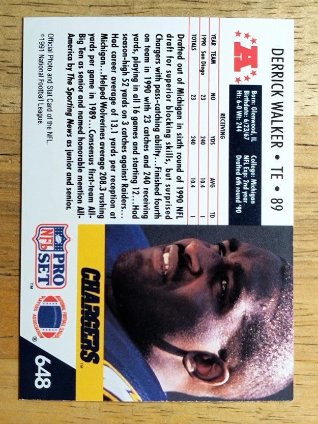 1991 Pro Set #648 Derrick Walker RC