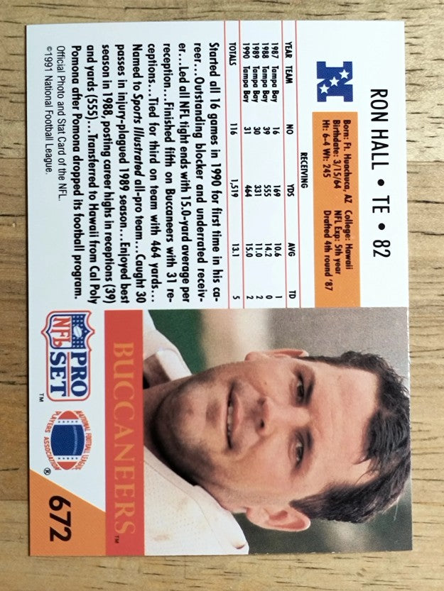 1991 Pro Set #672 Ron Hall