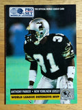 1991 Pro Set #707 Anthony Parker RC LL/NY/NJ Knights