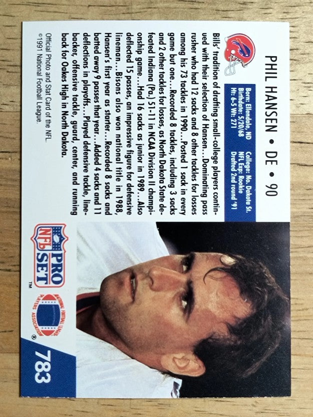 1991 Pro Set #783 Phil Hansen RC
