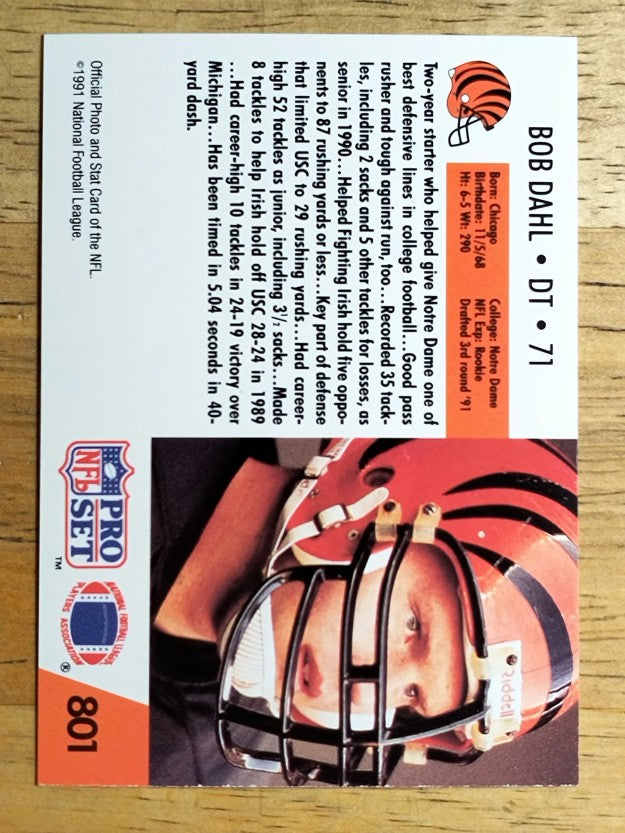 1991 Pro Set #801 Bob Dahl
