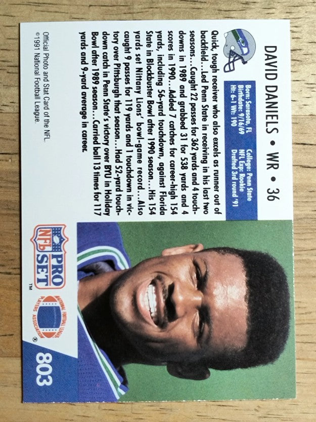 1991 Pro Set #803 David Daniels RC