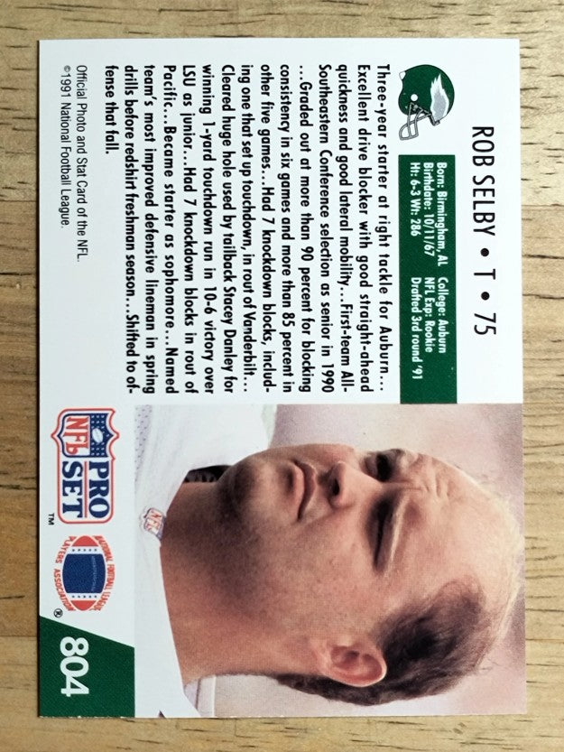 1991 Pro Set #804 Rob Selby RC