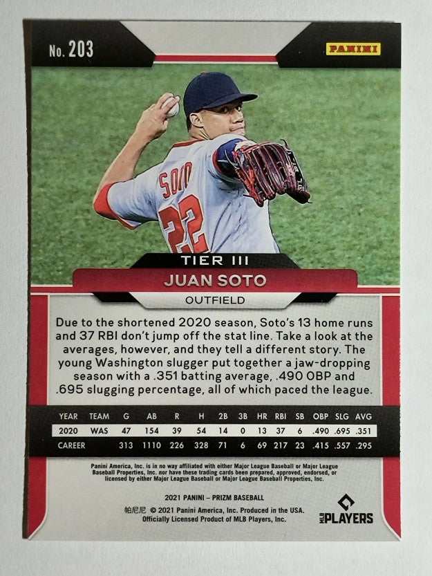 2021 Panini Prizm #203 Juan Soto