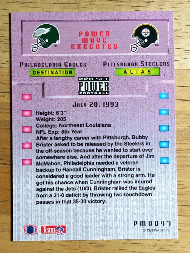 1993 Power Update Moves #47 Bubby Brister