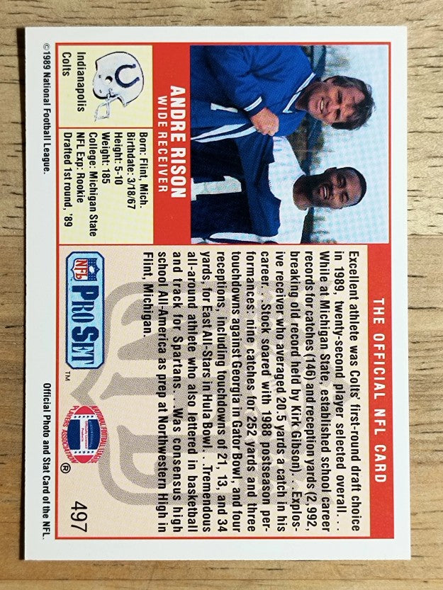 1989 Pro Set #497 Andre Rison RC