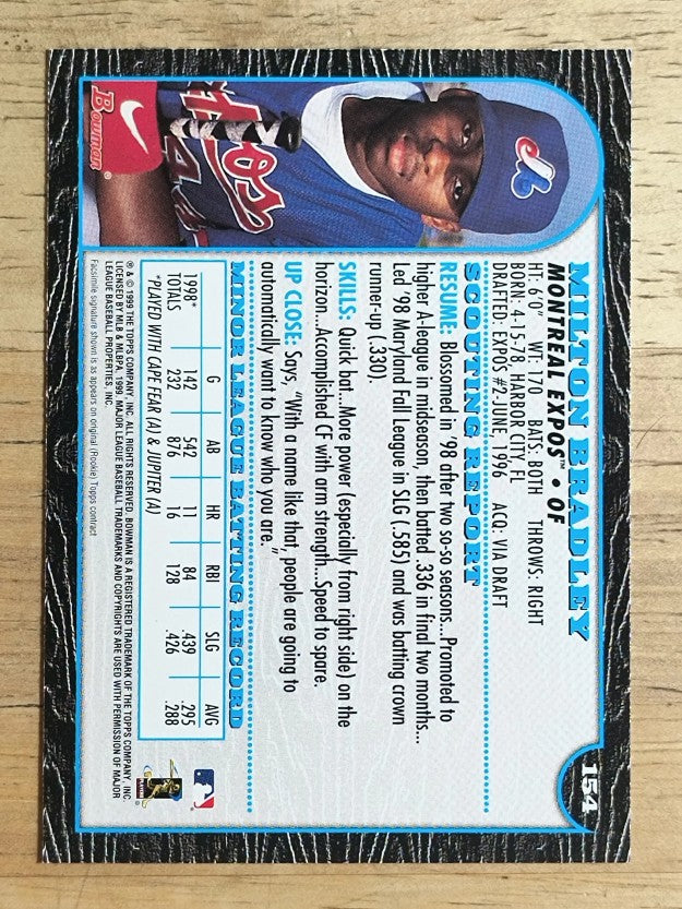 1999 Bowman #154 Milton Bradley
