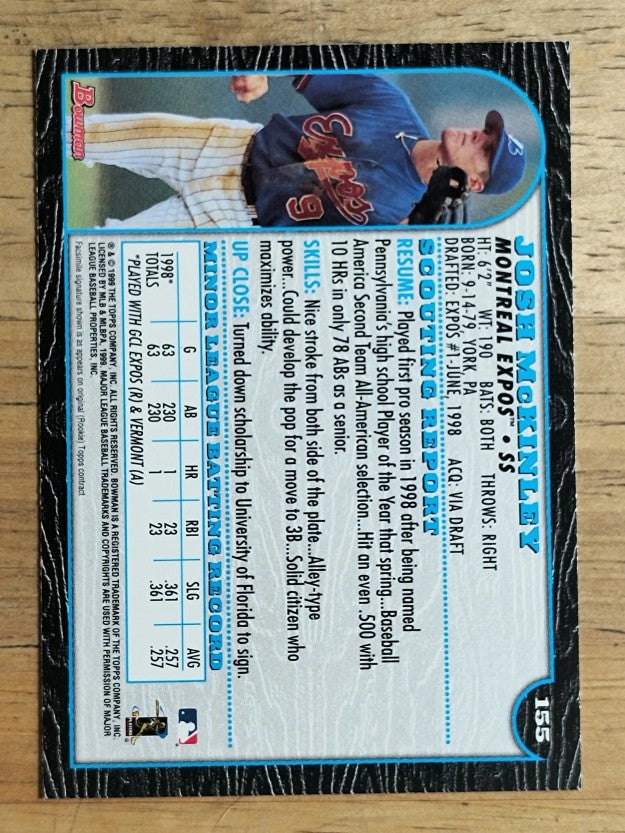 1999 Bowman #155 Josh McKinley RC