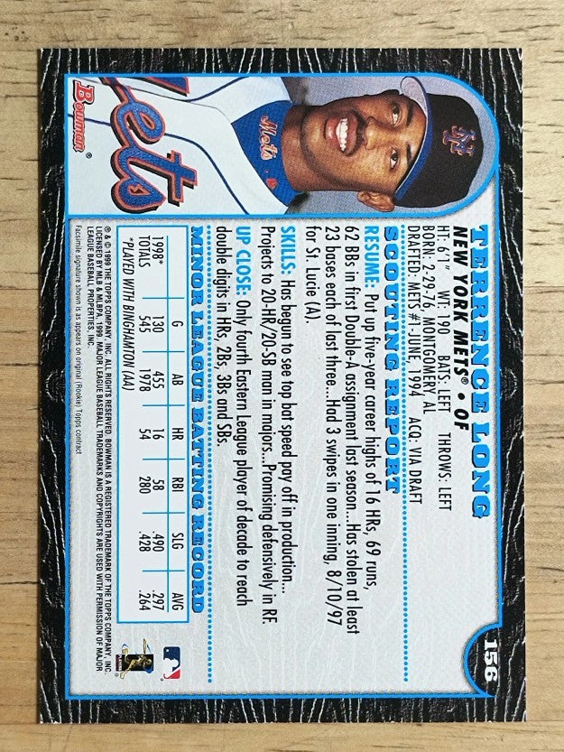 1999 Bowman #156 Terrence Long