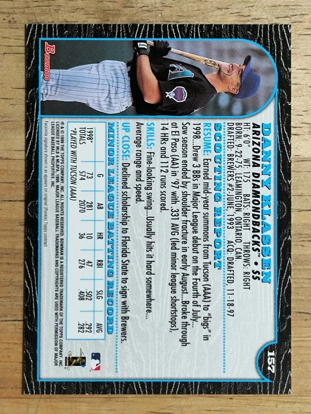 1999 Bowman #157 Danny Klassen