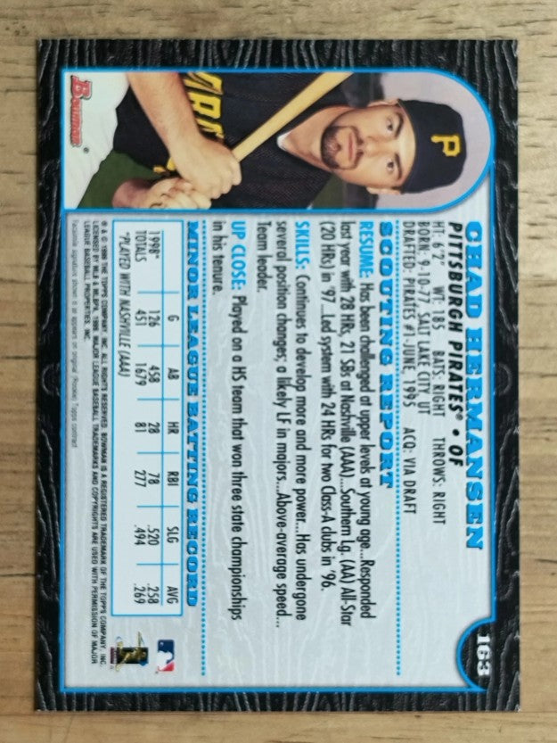 1999 Bowman #163 Chad Hermansen