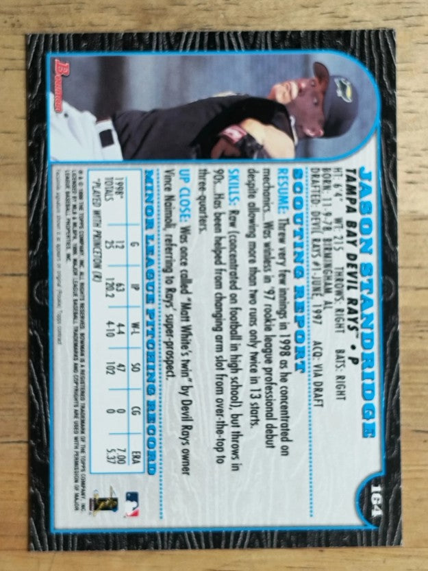 1999 Bowman #164 Jason Standridge