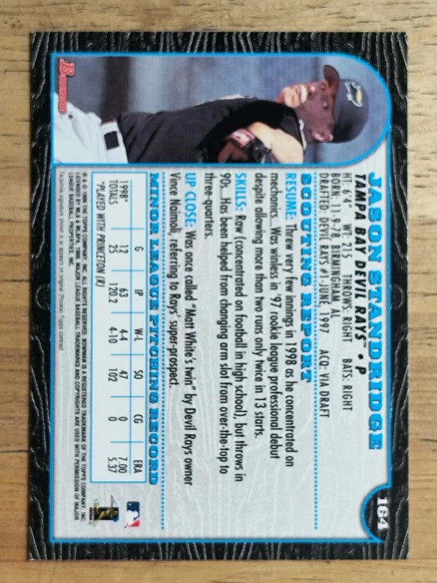 1999 Bowman #164 Jason Standridge
