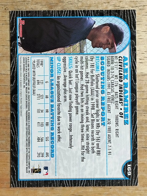 1999 Bowman #169 Alex Ramirez